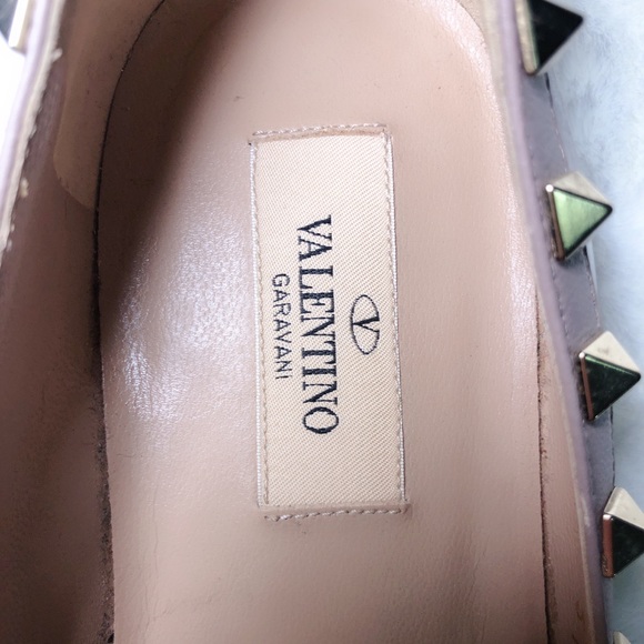 ❤️SOLD❤️Valentino rockstud balle flats nude 37.5 - Picture 8 of 9